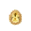 Caroline Svedbom Classic Gemma Ring Cold Dark Jonquil New