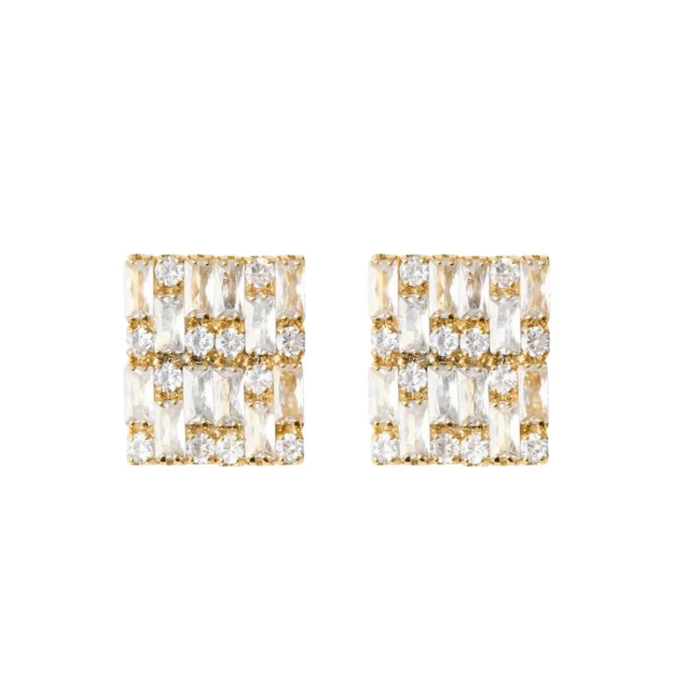 Caroline Svedbom Evelyne Earrings Gold Crystal
