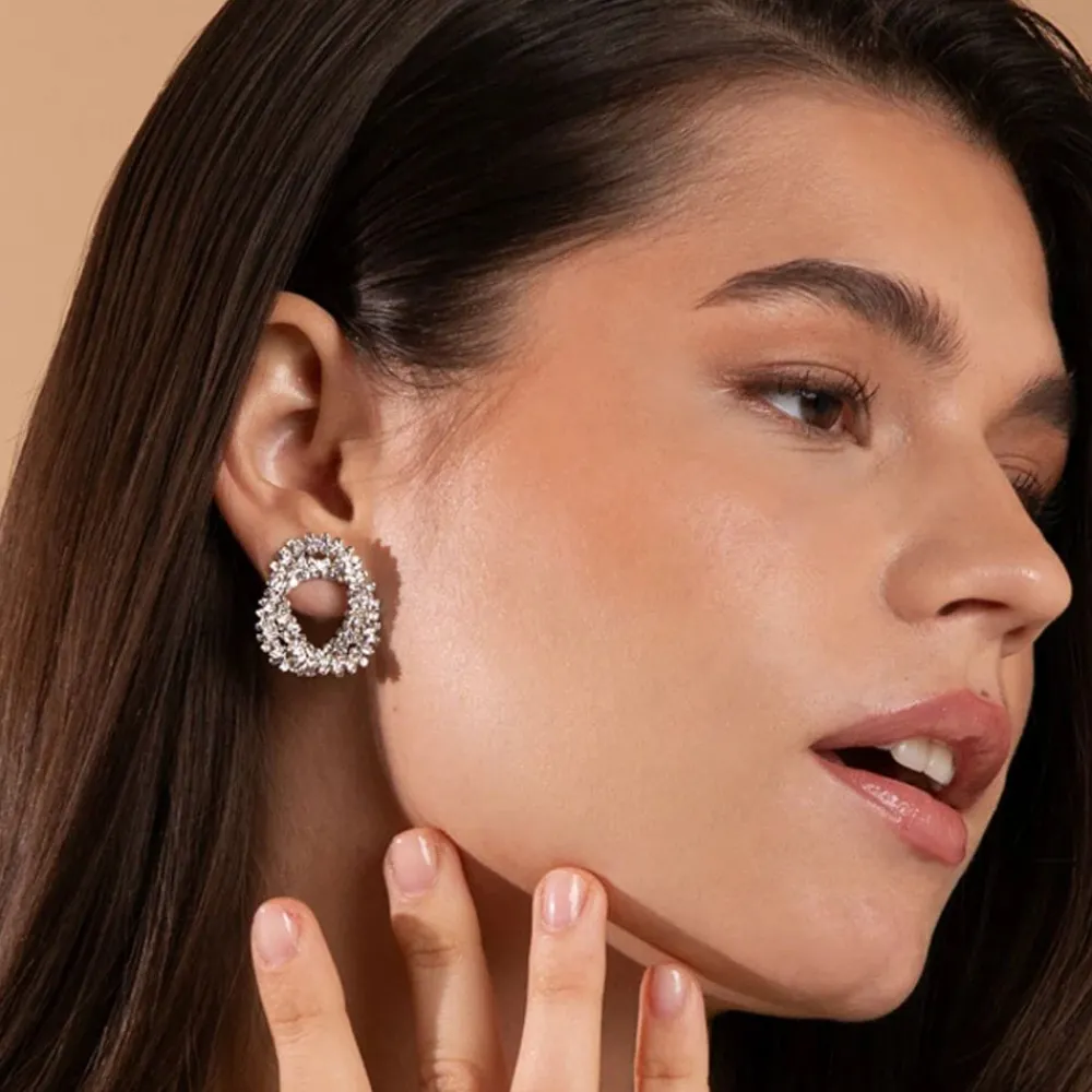 Caroline Svedbom Gemma Knot Earrings Rhodium Outlet