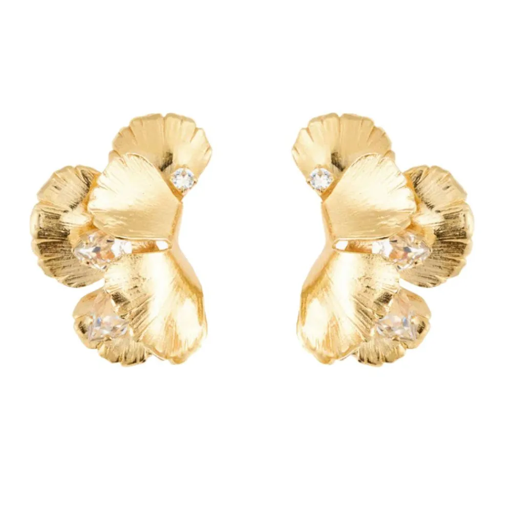 Caroline Svedbom Malva Earrings Gold Crystal Discount