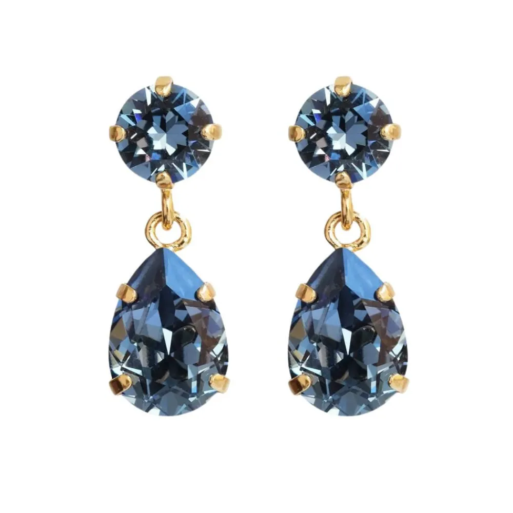 Caroline Svedbom Mini Drop Earrings | Denim Blue New