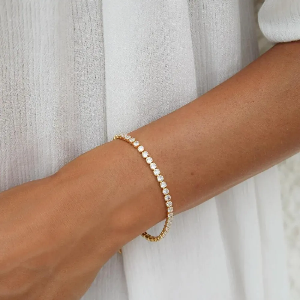 Caroline Svedbom Mini Zara Bracelet | Crystal Gold Best