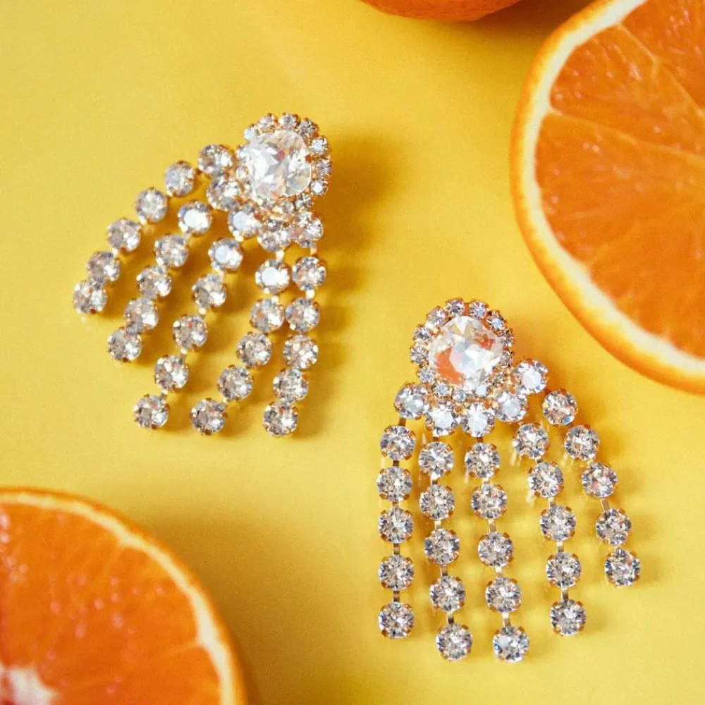 Caroline Svedbom Rafaela Earrings | Crystal Gold
