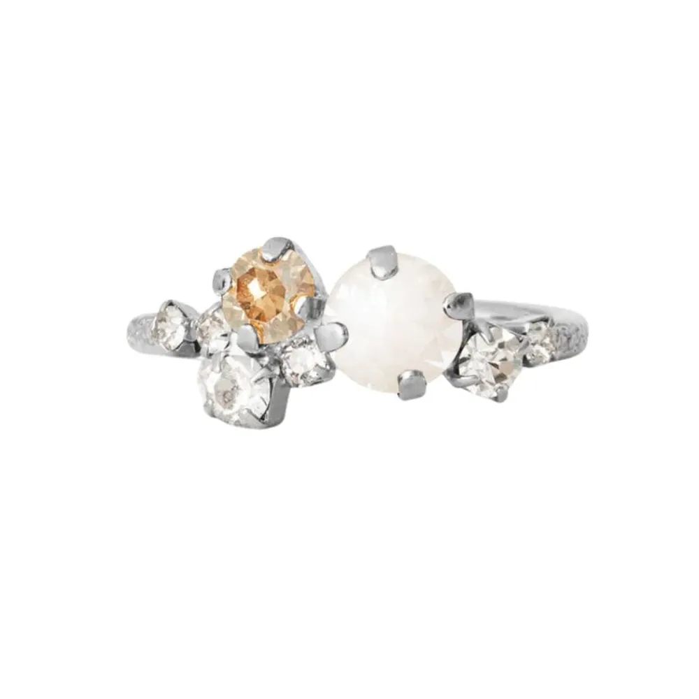 Caroline Svedbom Stardust Ring Rhodium Electric White Combo Sale