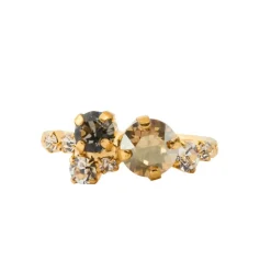 Caroline Svedbom Stardust Ring Gold Black Golden Combo New