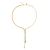 Caroline Svedbom Yvette Necklace Gold Topaz Combo New