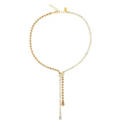 Caroline Svedbom Yvette Necklace Gold Topaz Combo New
