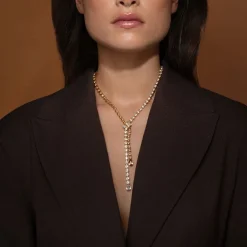 Caroline Svedbom Yvette Necklace Gold Topaz Combo New
