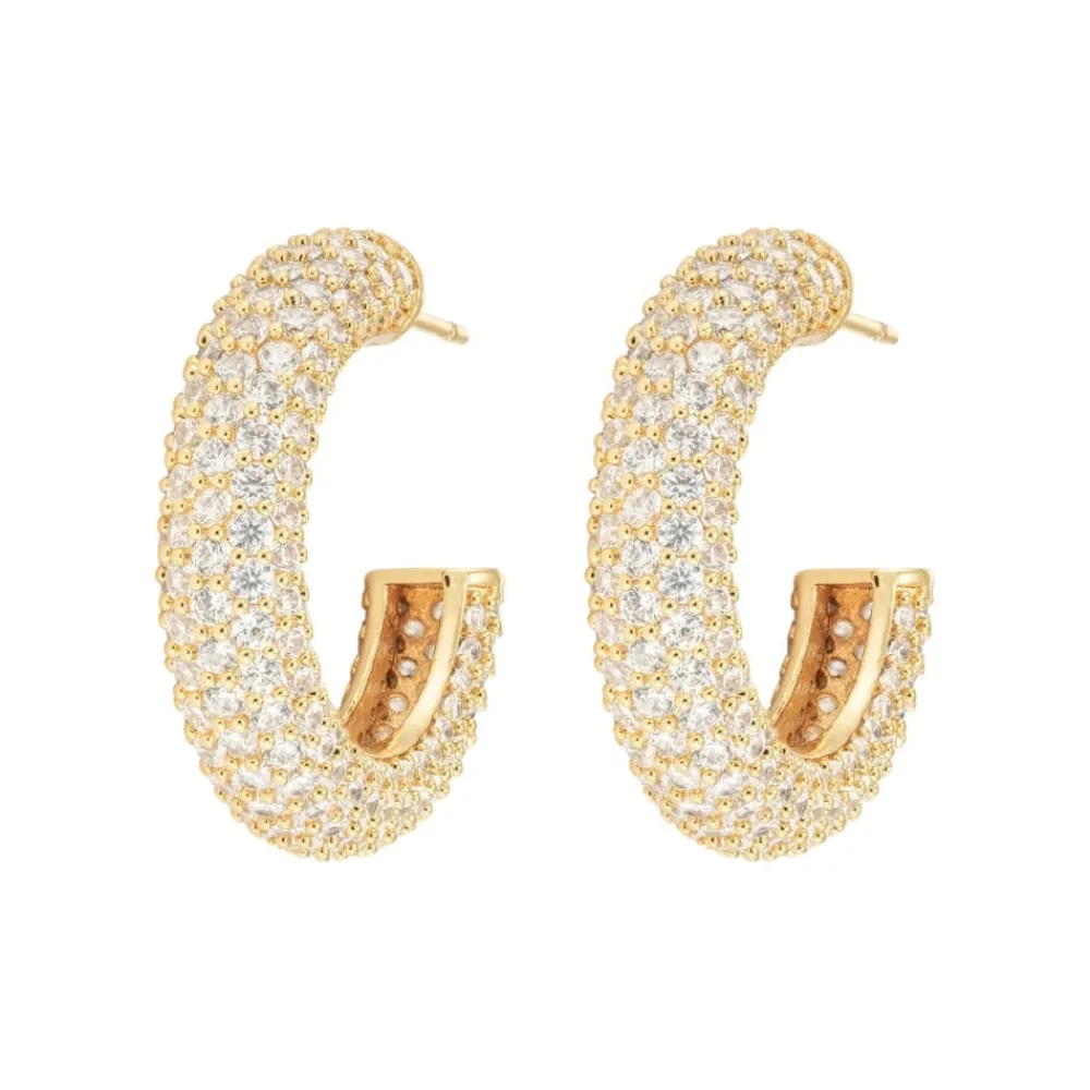 Emilia by Bon Dep Emilia Chunky Hoops White Sale