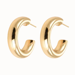 Emilia by Bon Dep Emilia Large Chunky Hoops Hot