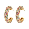 Emilia by Bon Dep Emilia Large Chunky Hoops Multi Discount