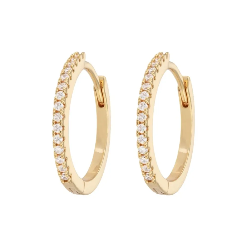 Emilia by Bon Dep Emilia - Large Hoops White Discount