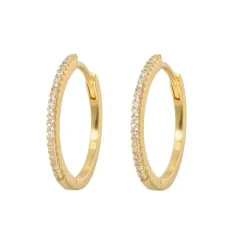 Emilia by Bon Dep Emilia Large Slim Hoops White Sale