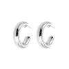 Emilia by Bon Dep Emilia Medium Chunky Hoops Silver Clearance