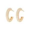 Emilia by Bon Dep Emilia Medium Chunky Hoops White Hot