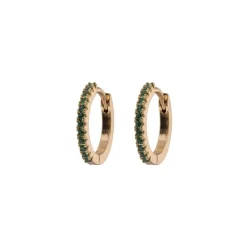 Emilia by Bon Dep Emilia Medium Hoops Green Discount