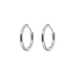 Emilia by Bon Dep Emilia Medium Silver Hoops Best