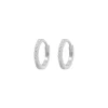 Emilia by Bon Dep Emilia Small Hoops Silver White Hot