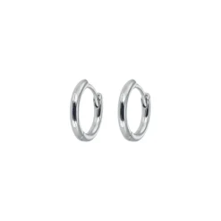 Emilia by Bon Dep Emilia Small Silver Hoops New