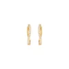 Emilia by Bon Dep Emilia Small Wavy Hoops White Outlet