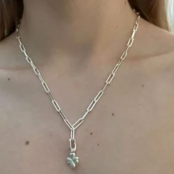 Emilia by Bon Dep Emilia Thick Chain Necklace 45 cm Silver Clearance